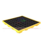 Pallet Nhựa Chống Tràn 4 Phuy Thấp (KT: 1300 x 1300 x 150mm)