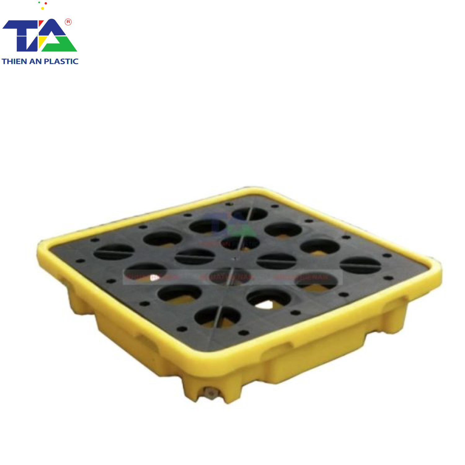 Pallet Nhựa Chống Tràn 1 phuy (KT: 680 x 680 x 150mm)