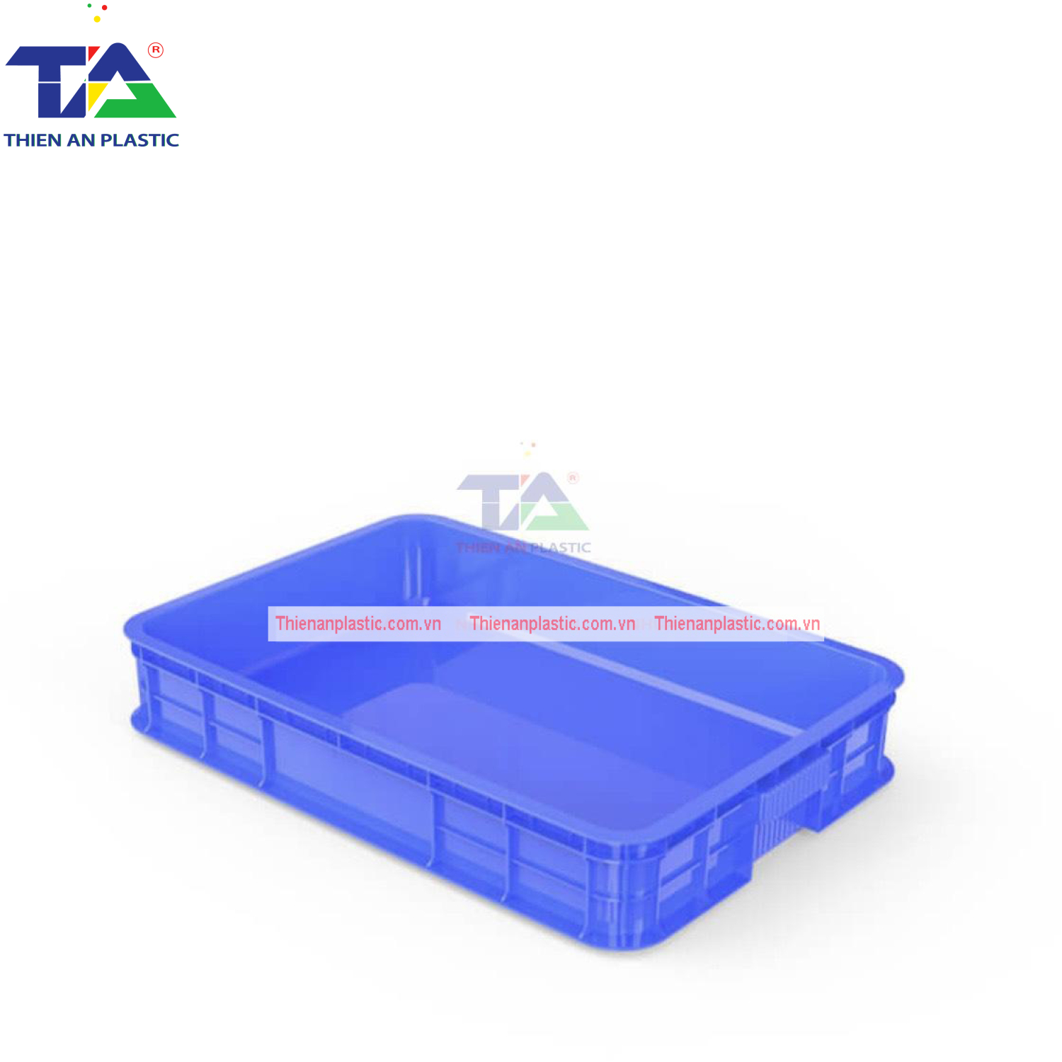 Thùng Nhựa HS025 (KT: 610 x 420 x 100mm)