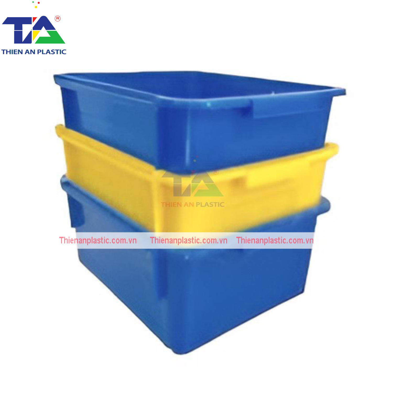 Thùng Nhựa Đặc A3 (KT: 370 x 305 x 160mm)