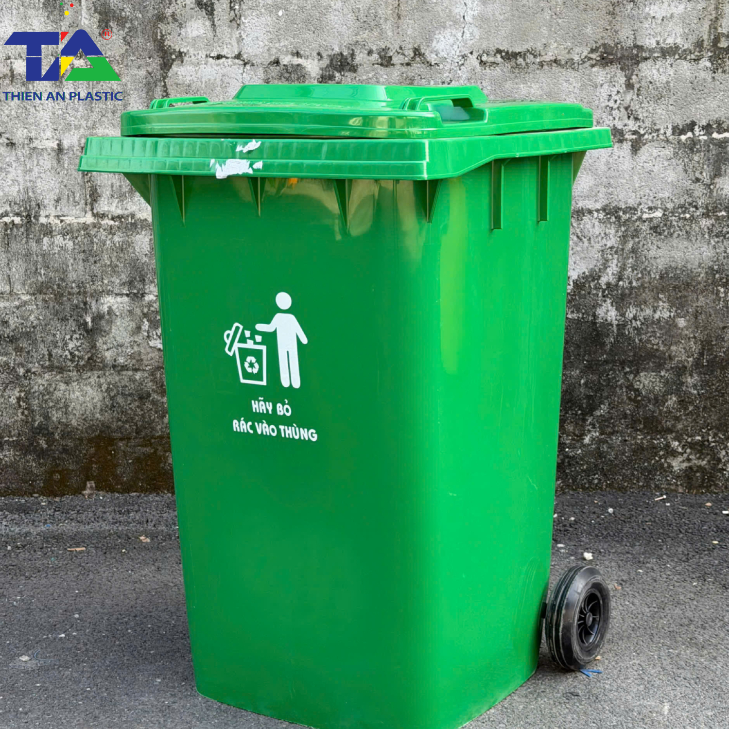 Thùng Rác Công Cộng 360 Lít (KT: 830 x 700 x 1110mm)