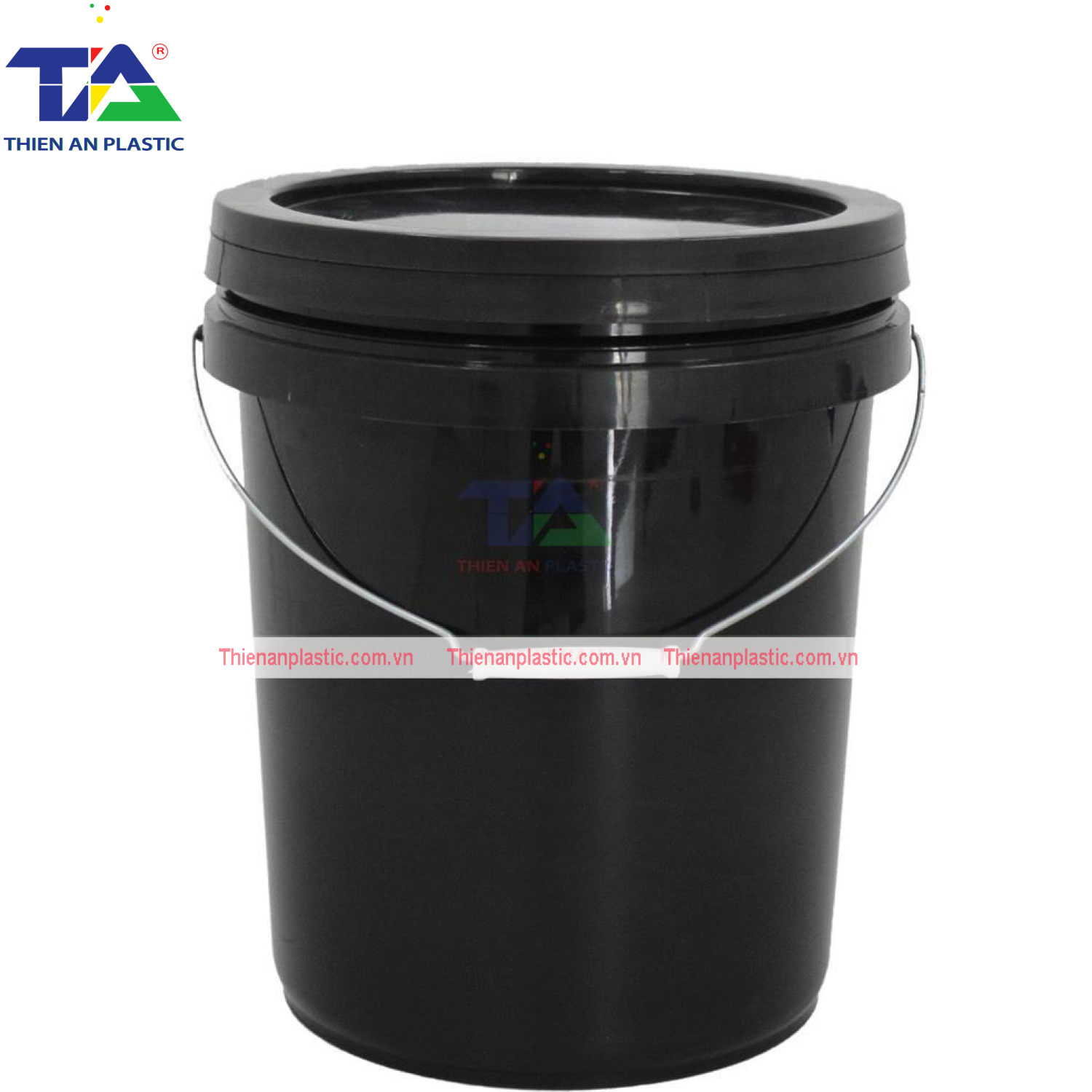 Thùng (Xô Nhựa) 18 Lít Màu Đen (KT: Ø310 x 345 mm)