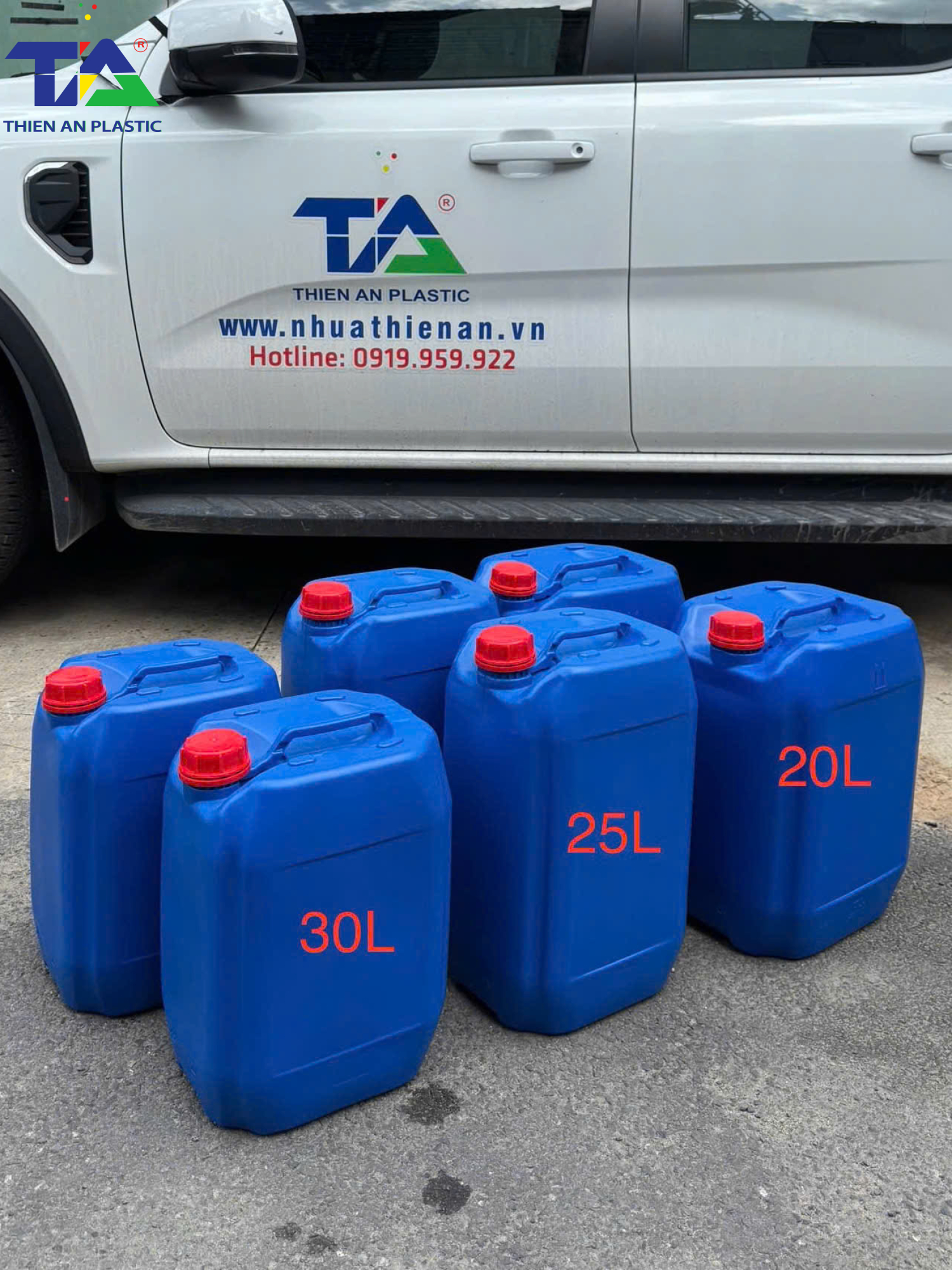 Can Nhựa 20 Lít TA (KT: 288 x 237 x H390mm)