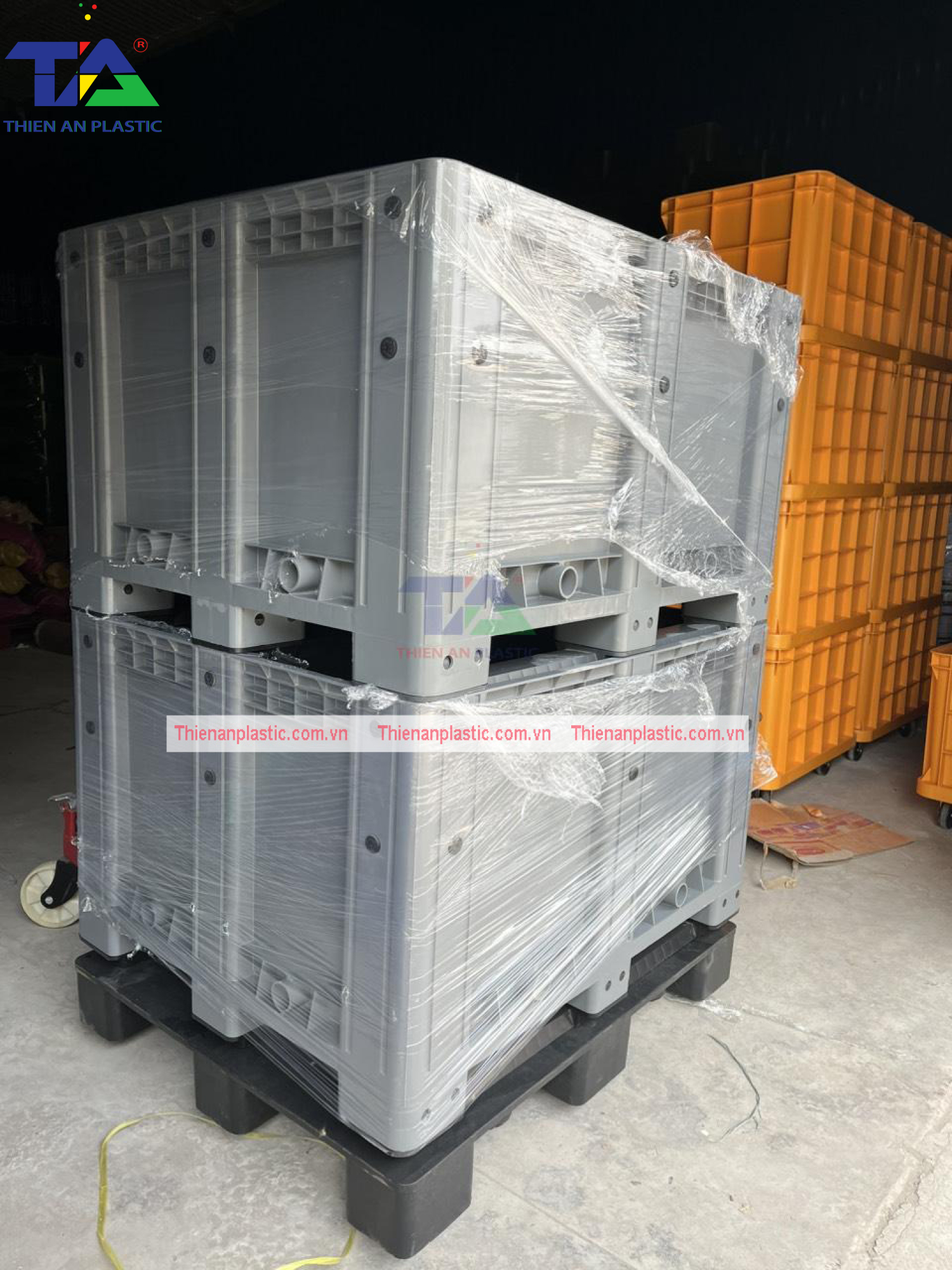 Thùng Nhựa Pallet (KT: 1200 x 1000 x 760mm)