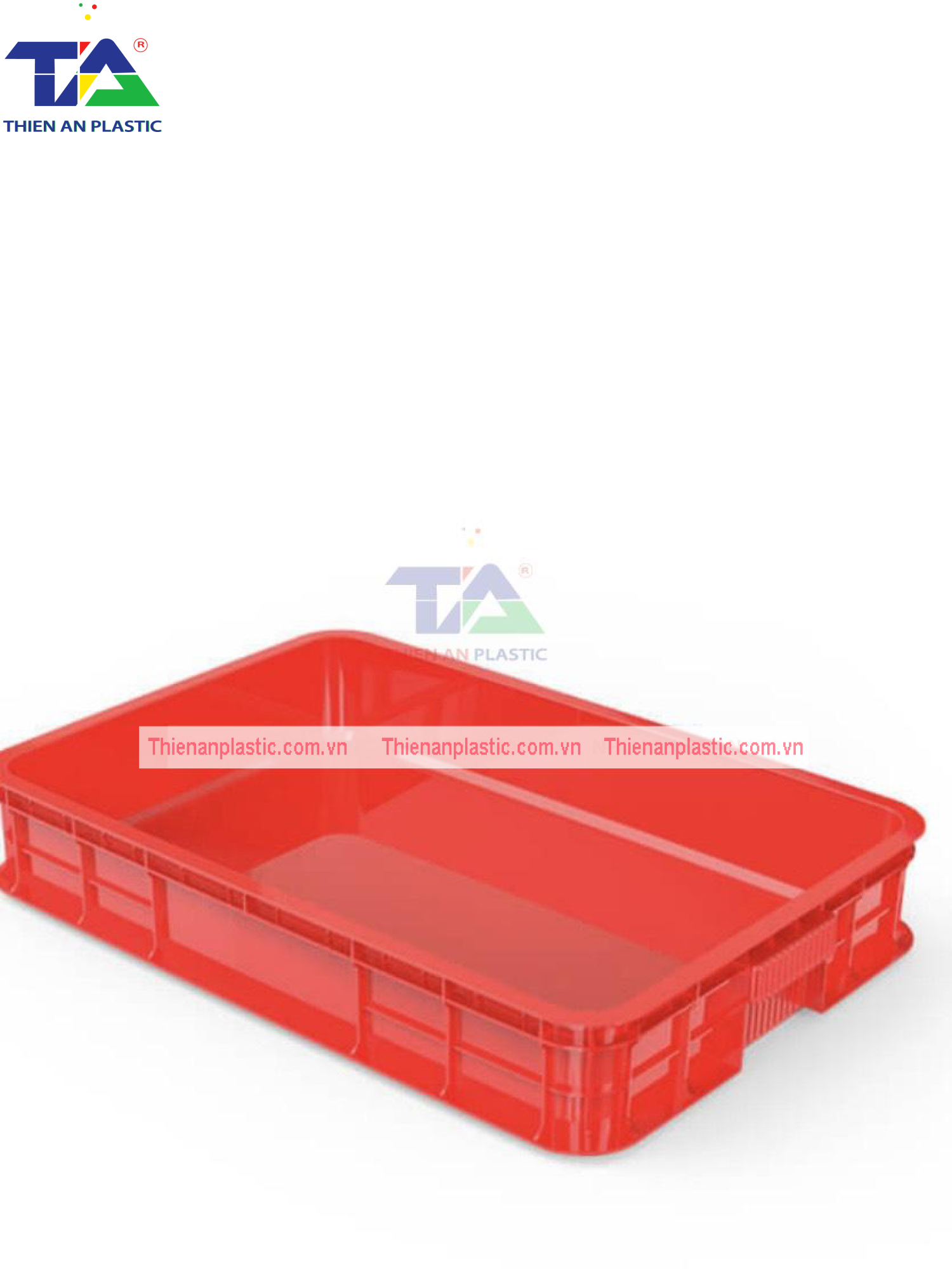 Thùng Nhựa HS025 (KT: 610 x 420 x 100mm)