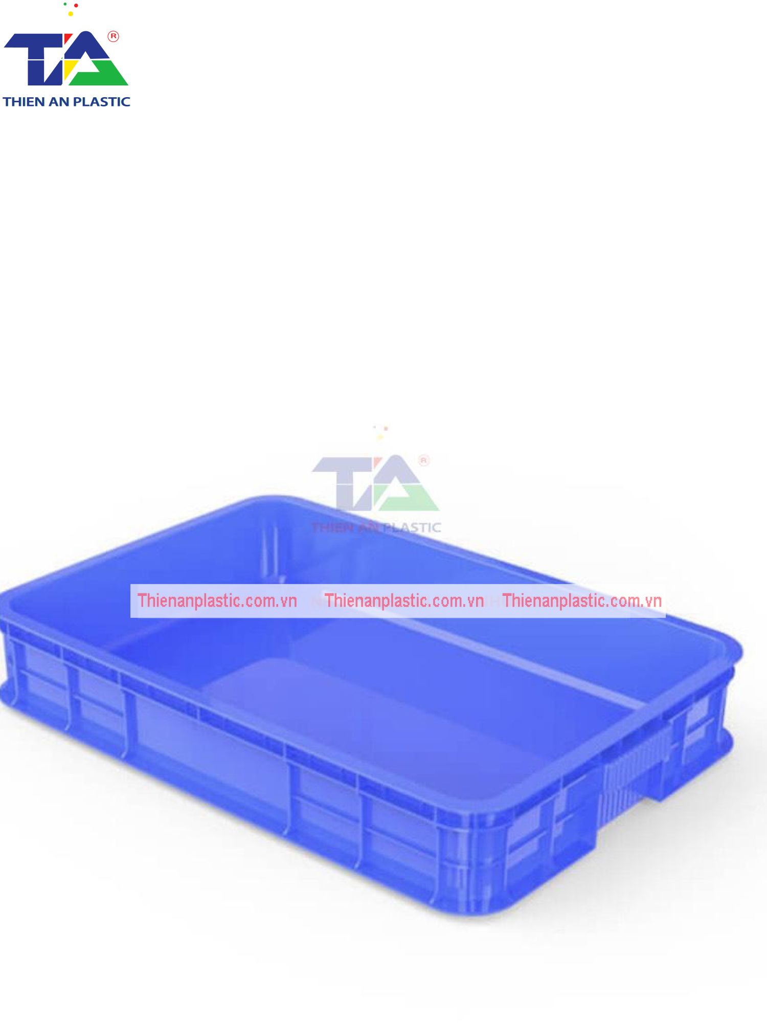 Thùng Nhựa HS025 (KT: 610 x 420 x 100mm)