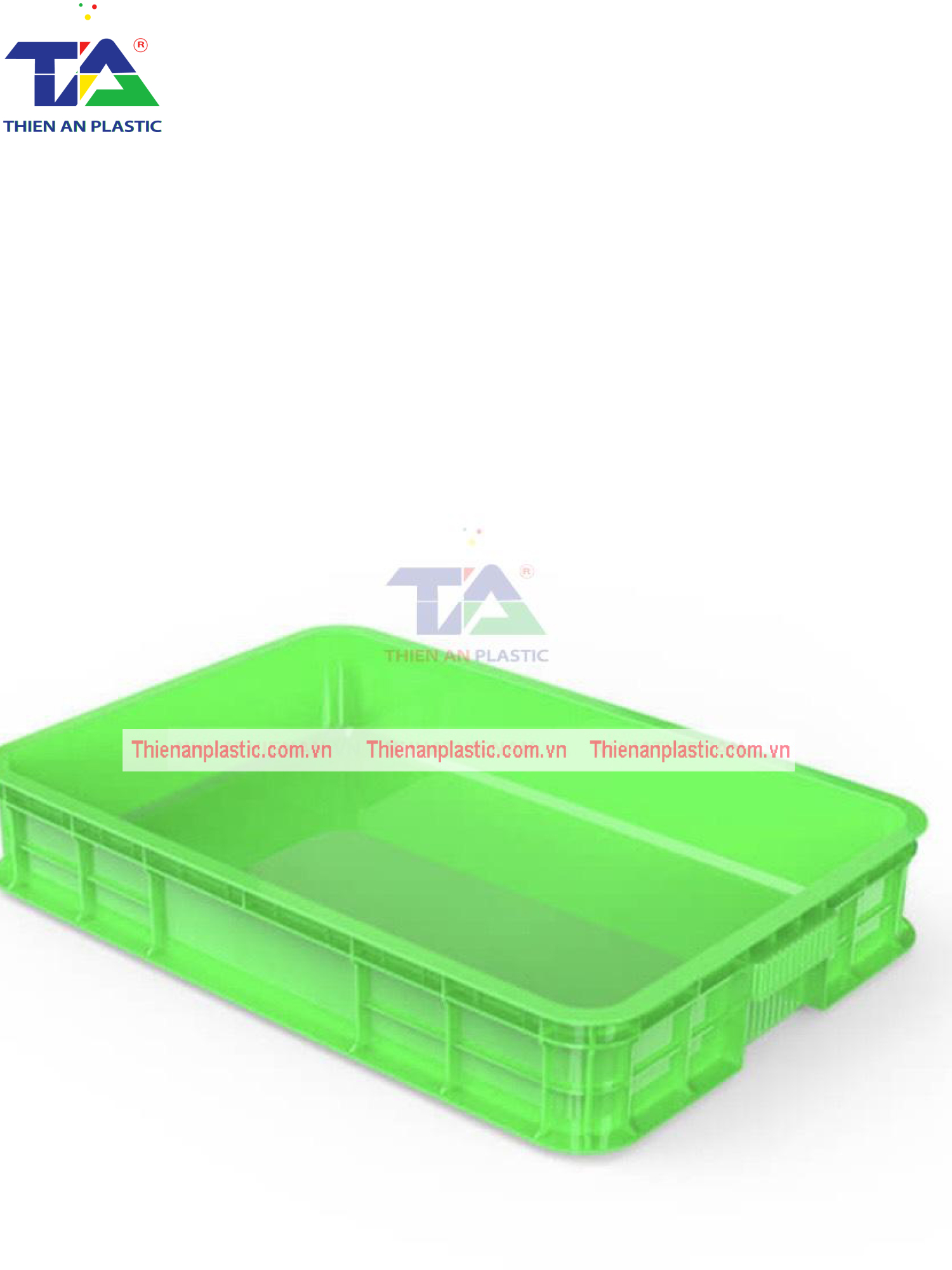 Thùng Nhựa HS025 (KT: 610 x 420 x 100mm)