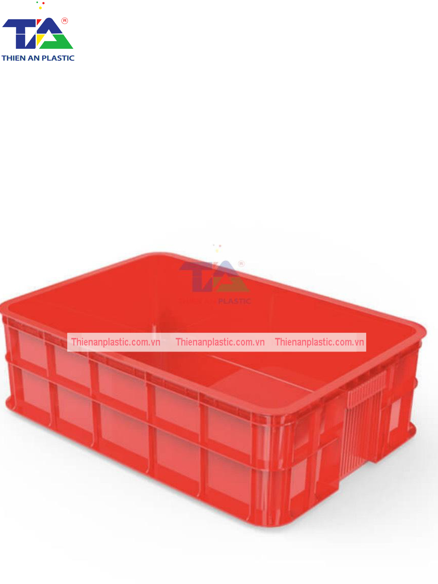 Thùng Nhựa HS 003 (KT: 610 x 420 x 190mm)