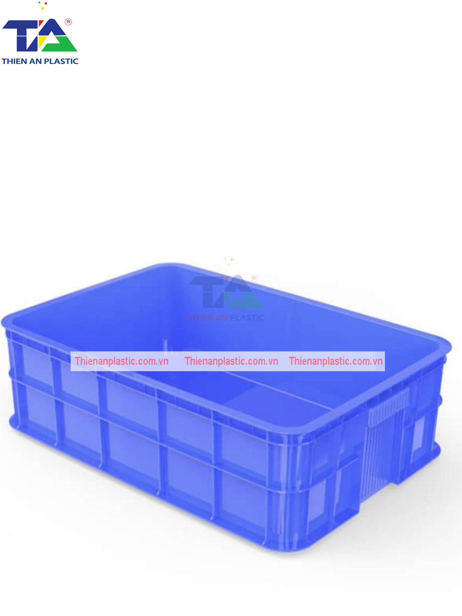 Thùng Nhựa HS 003 (KT: 610 x 420 x 190mm)