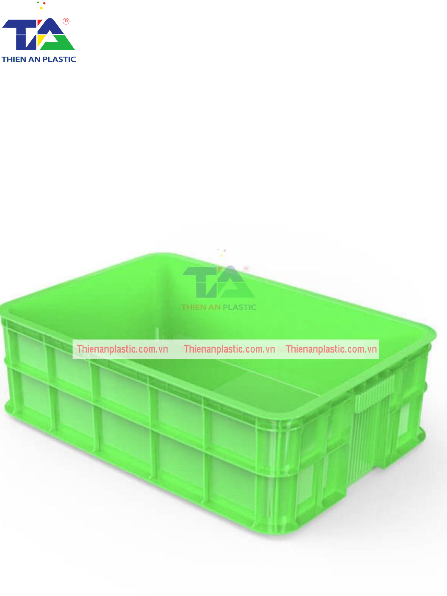 Thùng Nhựa HS 003 (KT: 610 x 420 x 190mm)