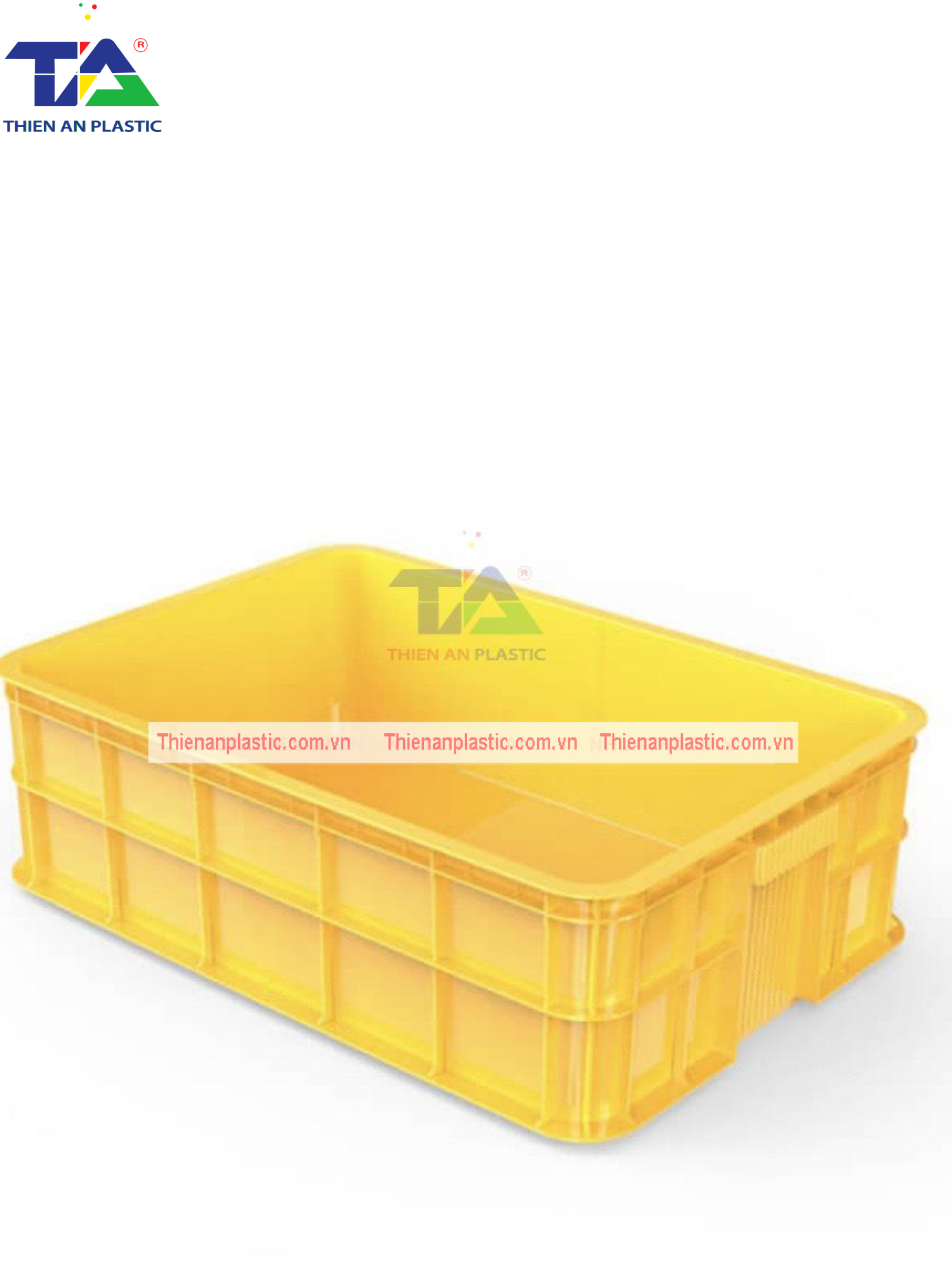 Thùng Nhựa HS 003 (KT: 610 x 420 x 190mm)