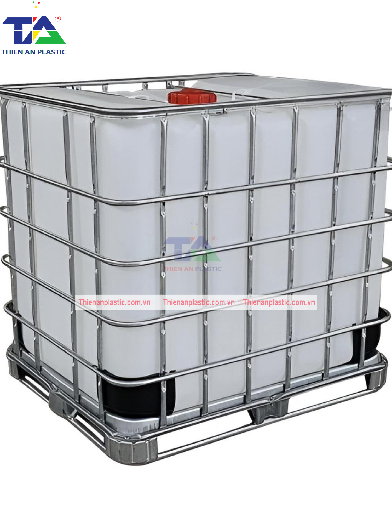 Tank Nhựa IBC 1000 Lít Mới (KT: 1186x1000x1200mm)