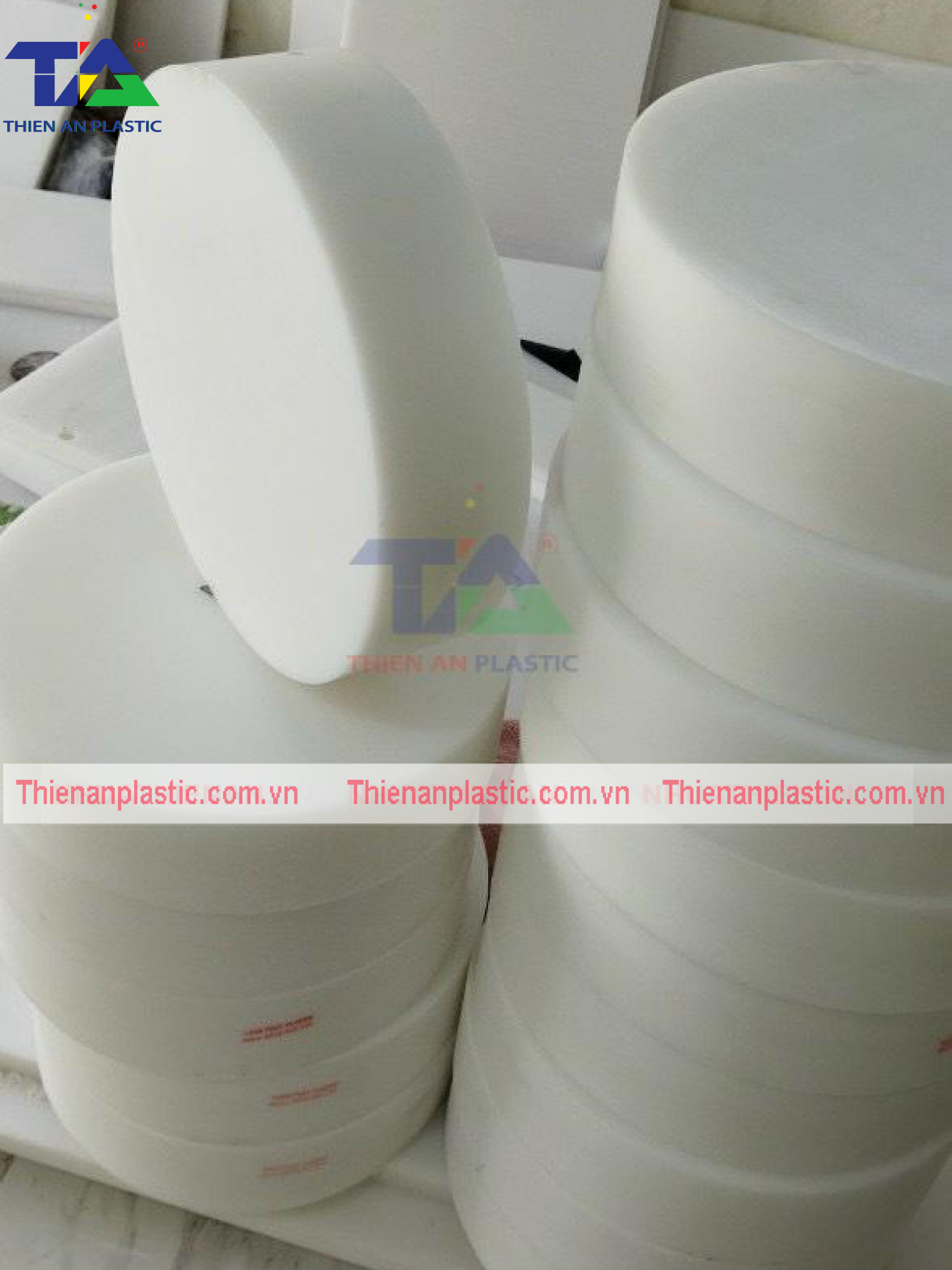 Thớt Nhựa PE Tròn (KT: Ø500 x 100 mm)