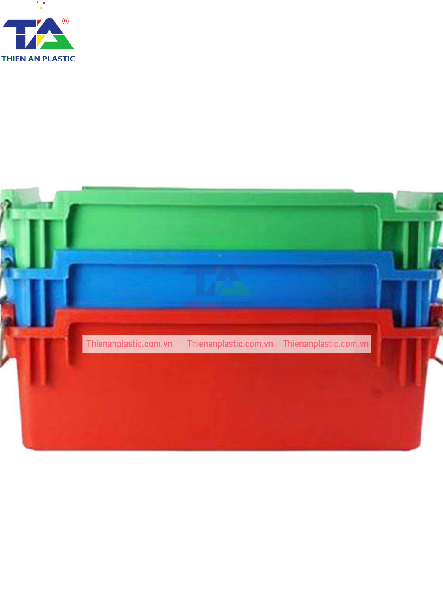 Thùng Nhựa Đặc A2 (KT: 610 x 380 x 206mm)