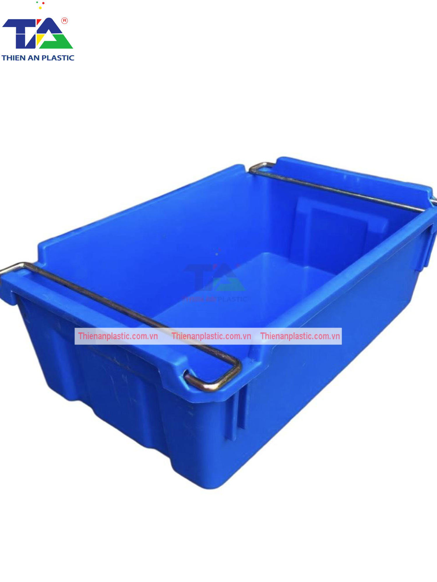 Thùng Nhựa Đặc A2 (KT: 610 x 380 x 206mm)