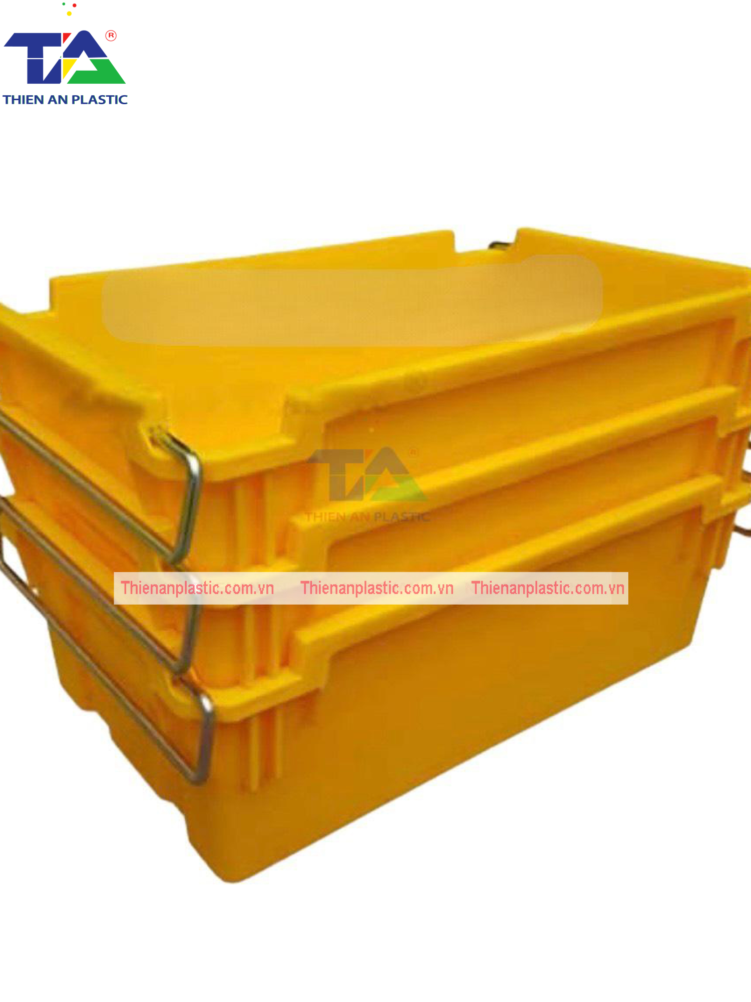 Thùng Nhựa Đặc A2 (KT: 610 x 380 x 206mm)