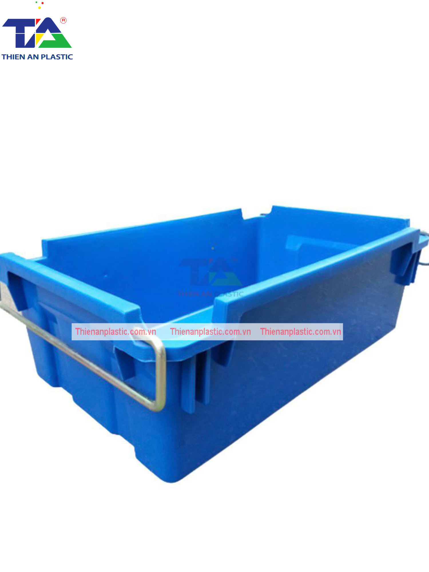 Thùng Nhựa Đặc A2 (KT: 610 x 380 x 206mm)