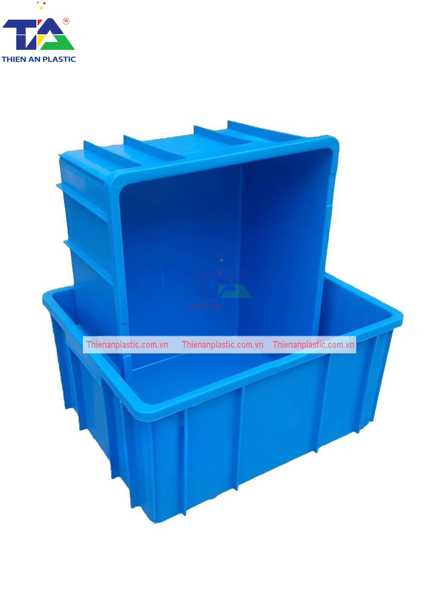 Thùng Nhựa Đặc B10 (KT: 495 x 395 x 235mm)