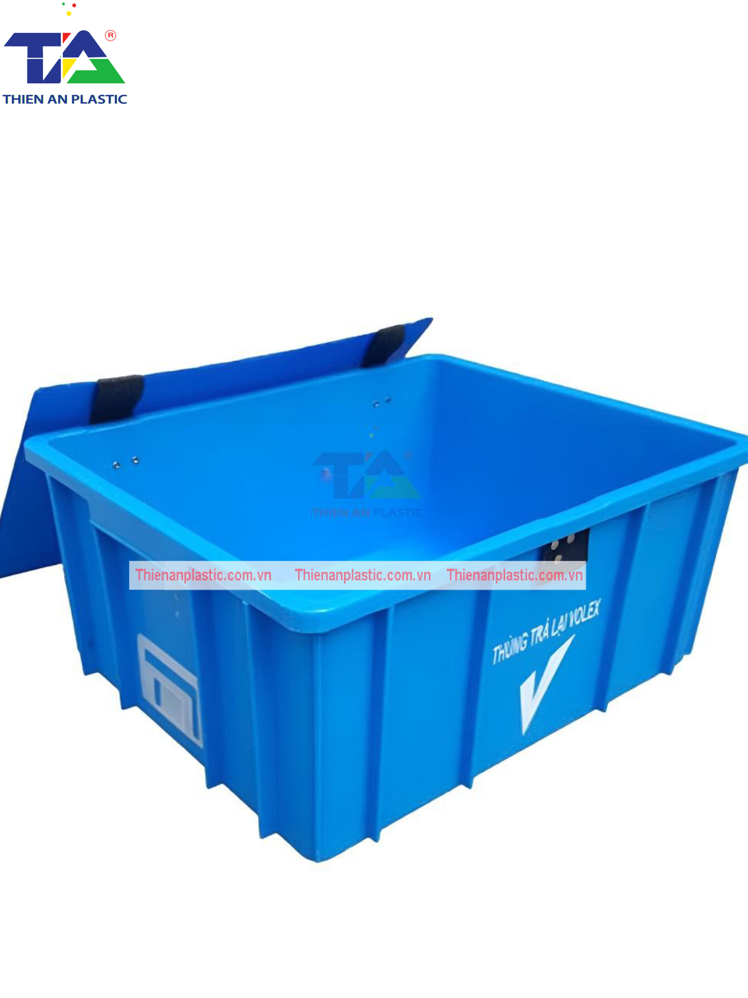 Thùng Nhựa Đặc B10 (KT: 495 x 395 x 235mm)