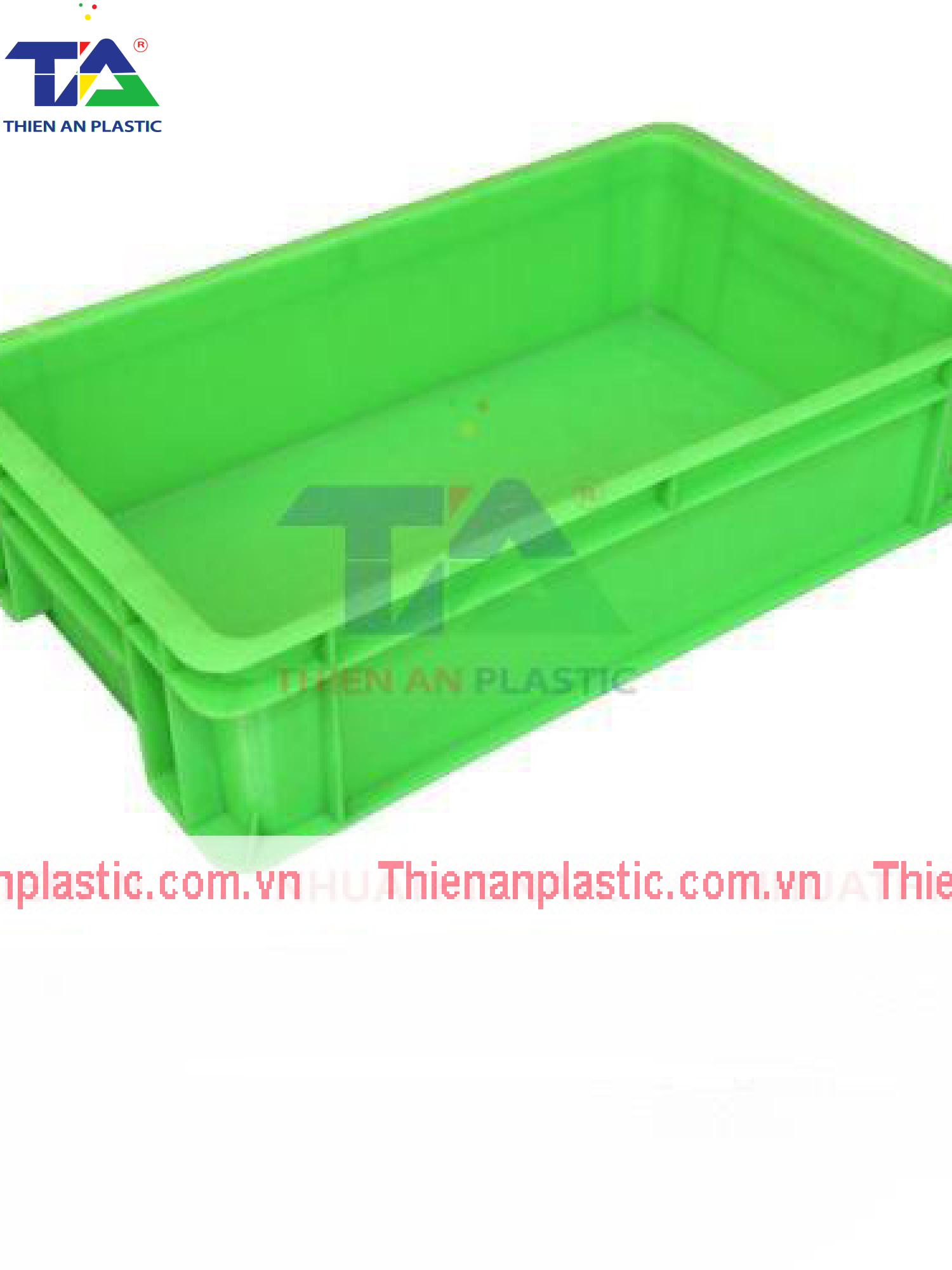 Thùng Nhựa Đặc B2 (KT: 455 x 270 x 120mm)