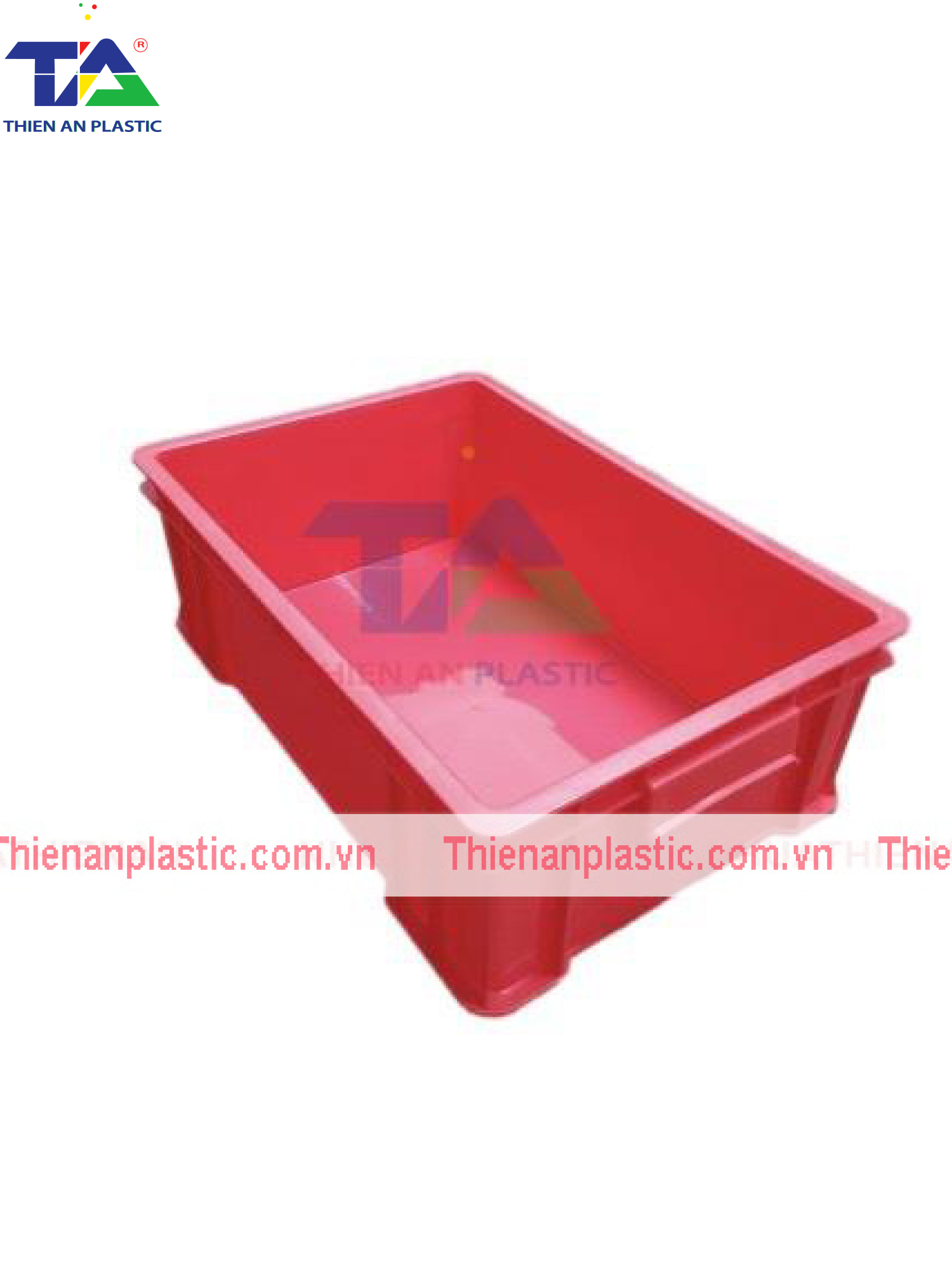 Thùng Nhựa Đặc B4 (KT: 510 x 340 x 170mm)