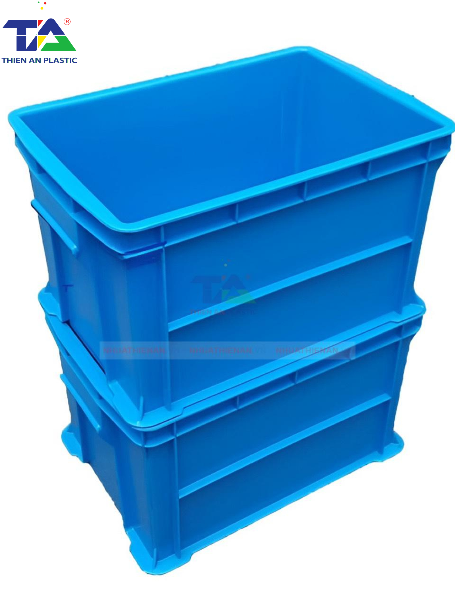 Thùng Nhựa Đặc B6 (KT: 438 x 293 x 252mm)