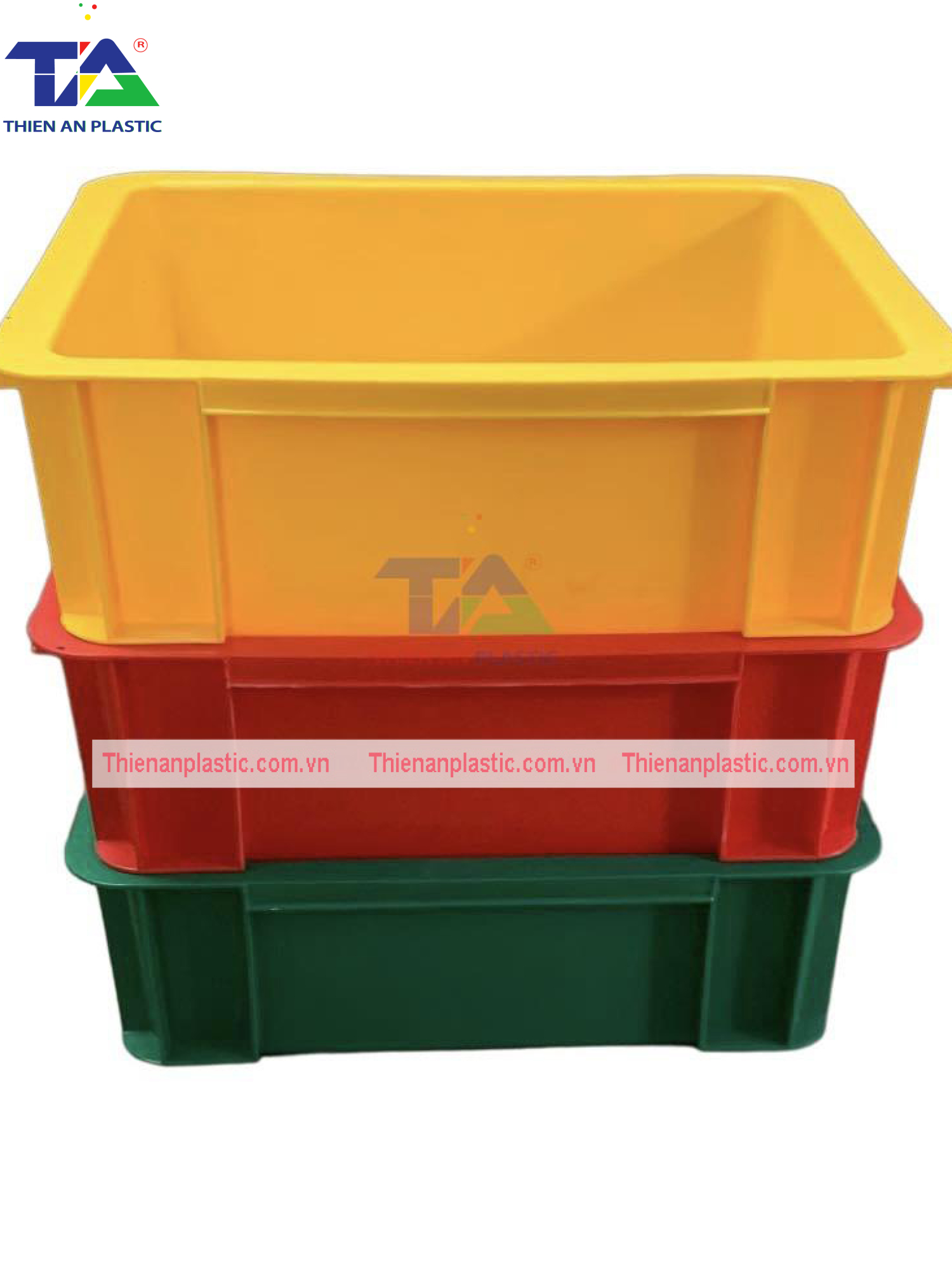 Thùng Nhựa Đặc B7 (KT: 370 x 280 x 125mm)