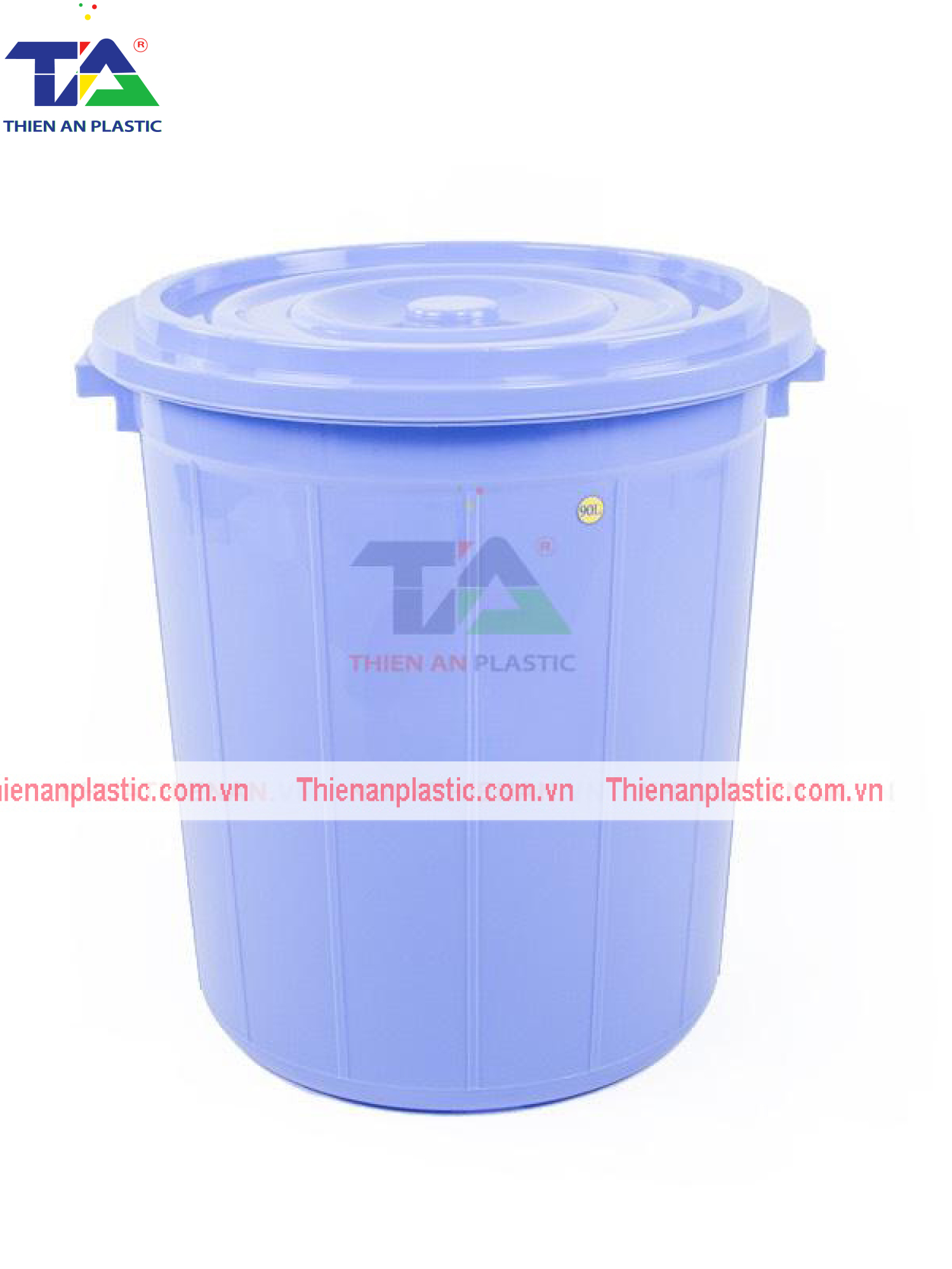 Thùng Tròn Có Nắp 160L (KT: 660 x 660 x H750 mm)