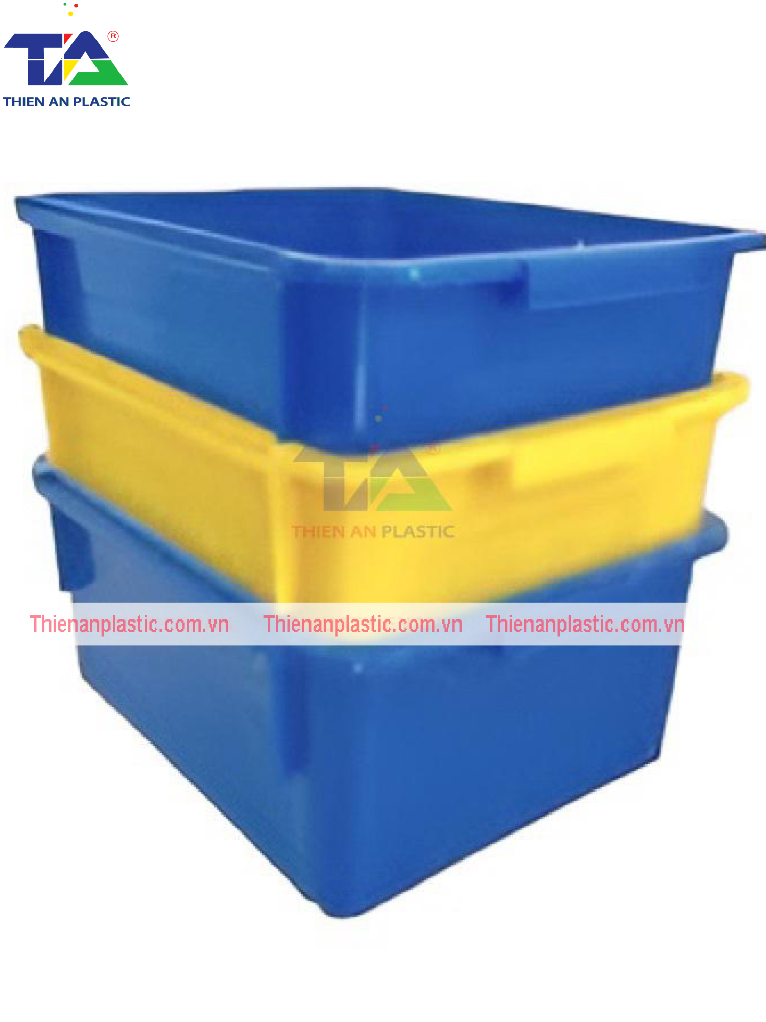 Thùng Nhựa Đặc A3 (KT: 370 x 305 x 160mm)