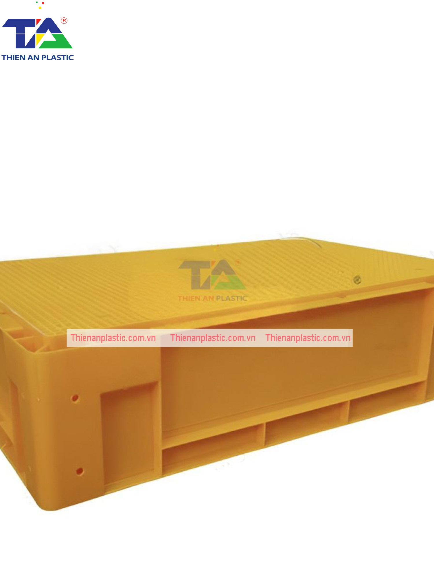 Thùng Nhựa Đặc NTC (KT: 765 x 482 x 200mm)