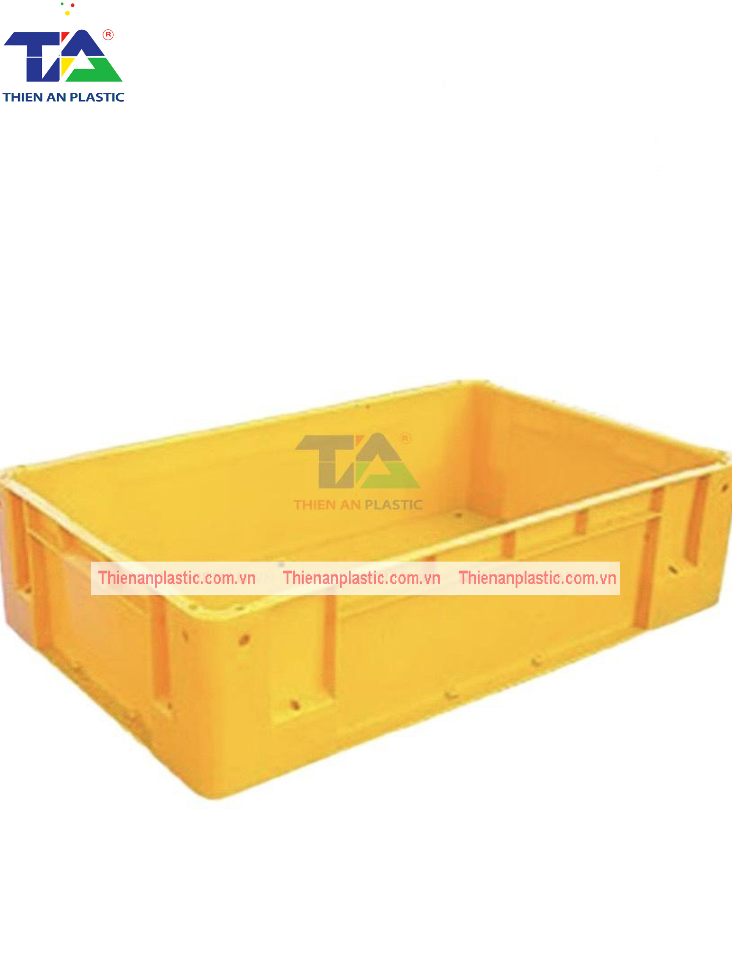 Thùng Nhựa Đặc NTC 742 (KT: 765 x 482 x 200mm)