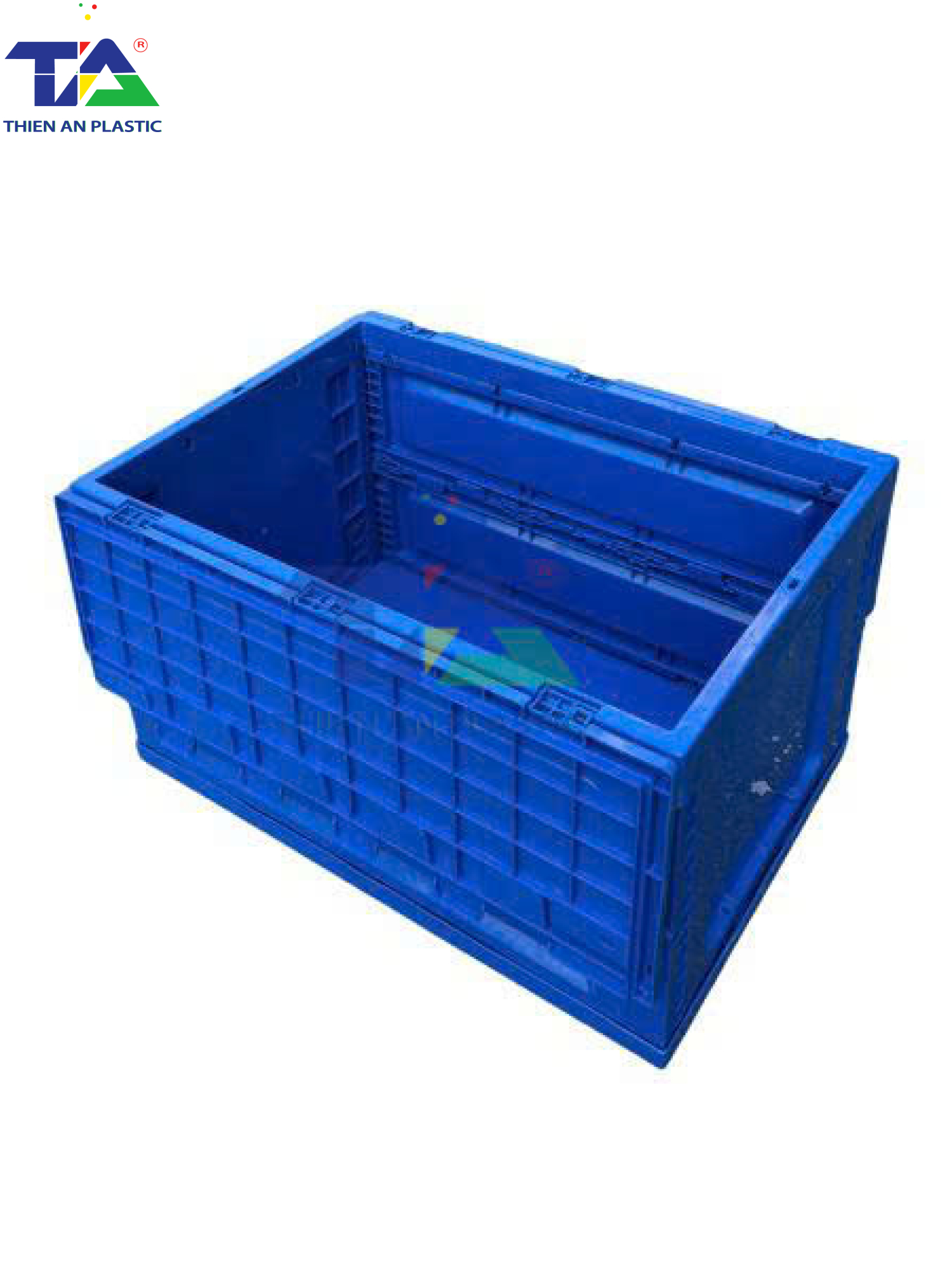 Thùng Nhựa Xếp Có Nắp (KT: 600 x 400 x 350mm)