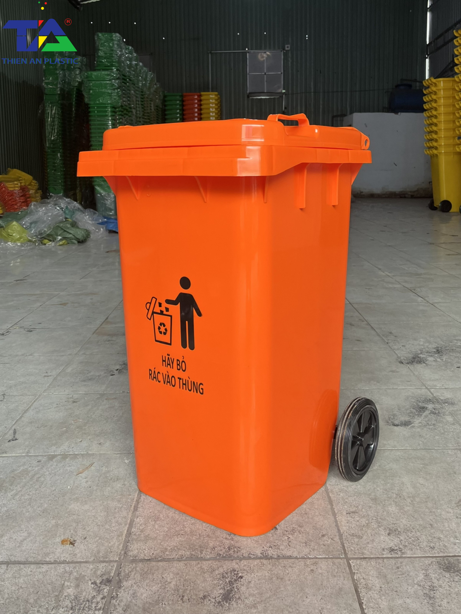 Thùng Rác Công Cộng 100 Lít (KT: 530 x 470 x 790mm)