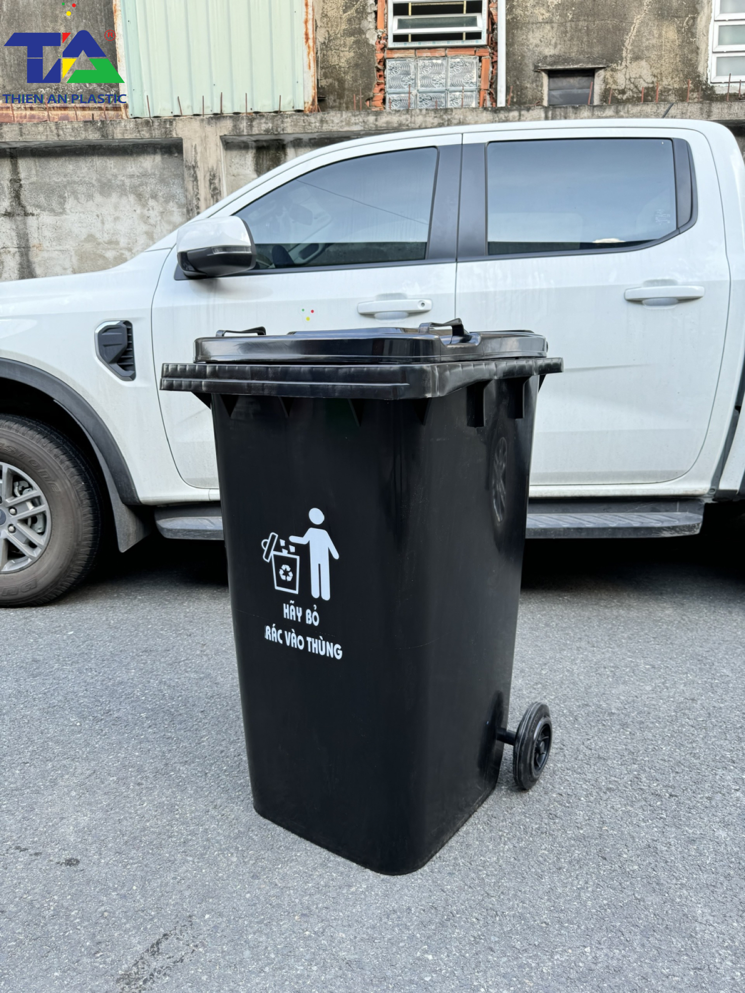 Thùng Rác Công Cộng 240 Lít (730 x 585 x 1050mm)