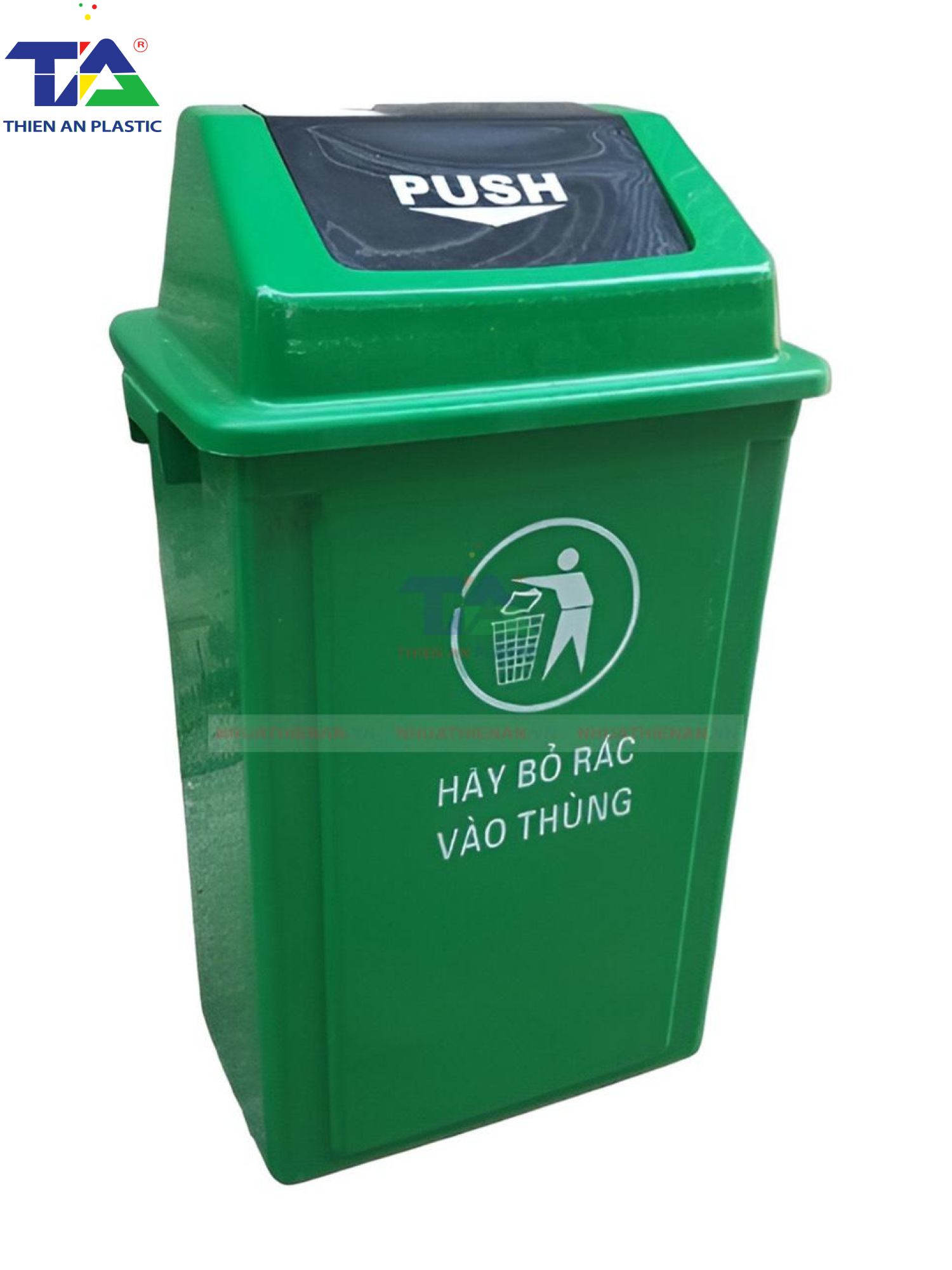 Thùng Rác Nắp Lật Push 60L (KT: 465 x 322 x 748mm)