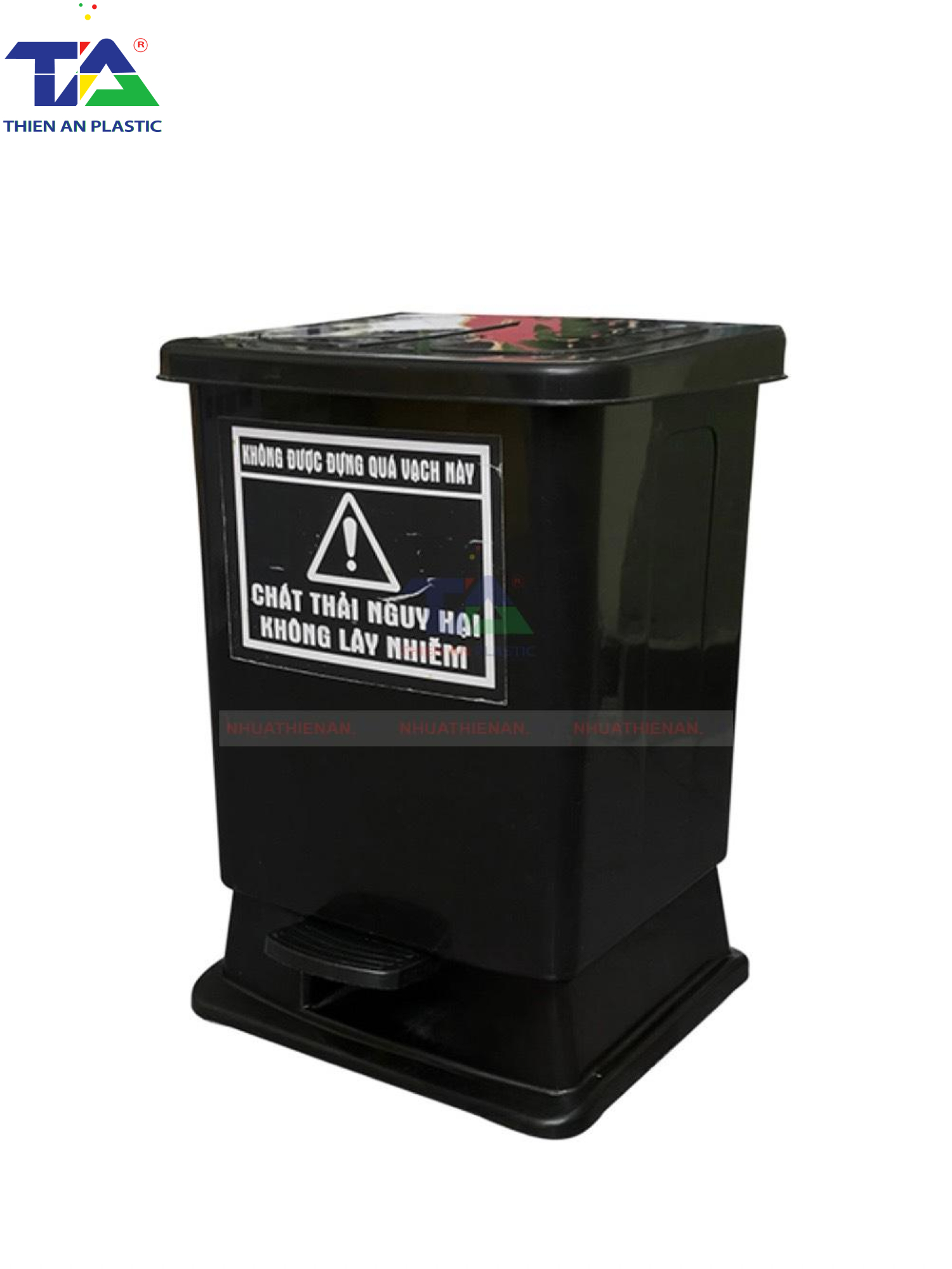 Thùng Rác Y Tế 15 Lít (KT: 255 x 285 x 380mm)