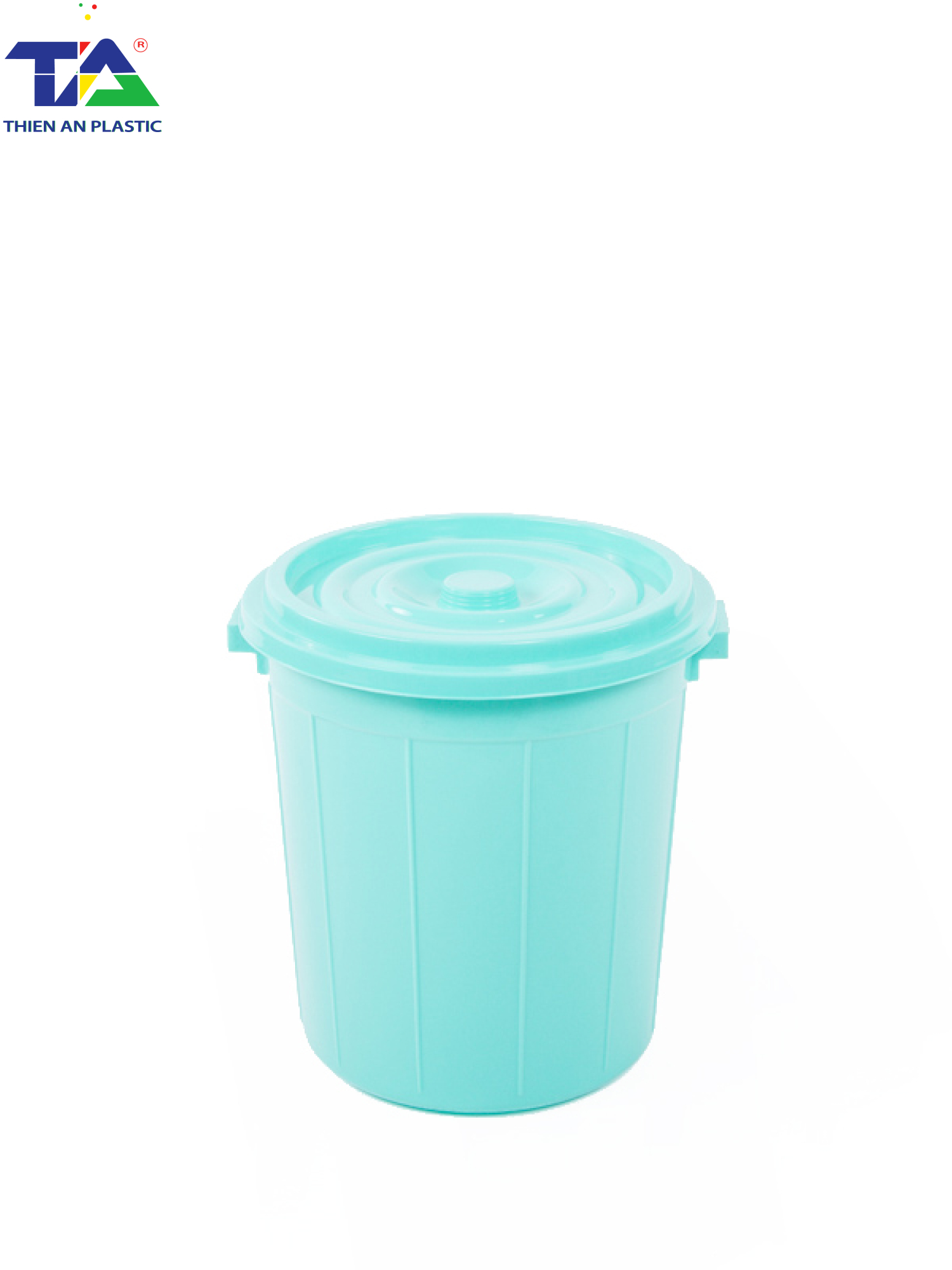 Thùng Tròn Có Nắp 25L (KT:  360 x 360 x H380 mm)