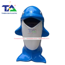 Thùng Rác Hình Cá Heo (680 x 520 x 1020 mm)