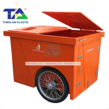 Thùng Rác Composite 1000 Lít 3 Bánh Hơi (1400 x 1030 x 1000mm)