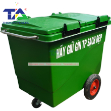 Thùng Rác Composite 660 Lít 3 Bánh Đúc (1350 x 900 x 1150mm)