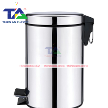 Thùng Rác Inox Đạp Chân Tròn 12 Lít