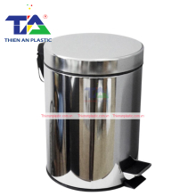 Thùng Rác Inox Đạp Chân Tròn 20 Lít