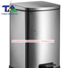 Thùng Rác Inox Đạp Chân Vuông 50 Lít