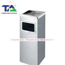 Thùng Rác Inox Gạt Tàn Vuông