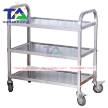 Xe Đẩy Hàng Inox 3 Tầng
