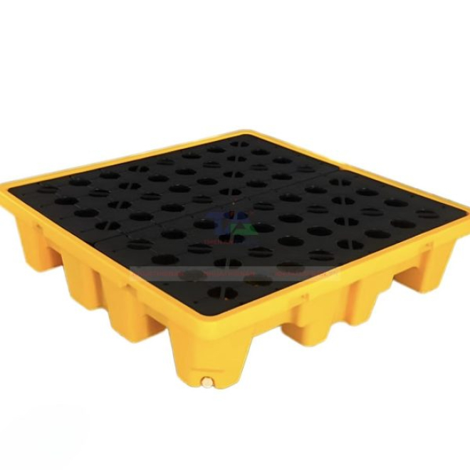 Pallet Nhựa Chống Tràn 4 Phuy Cao