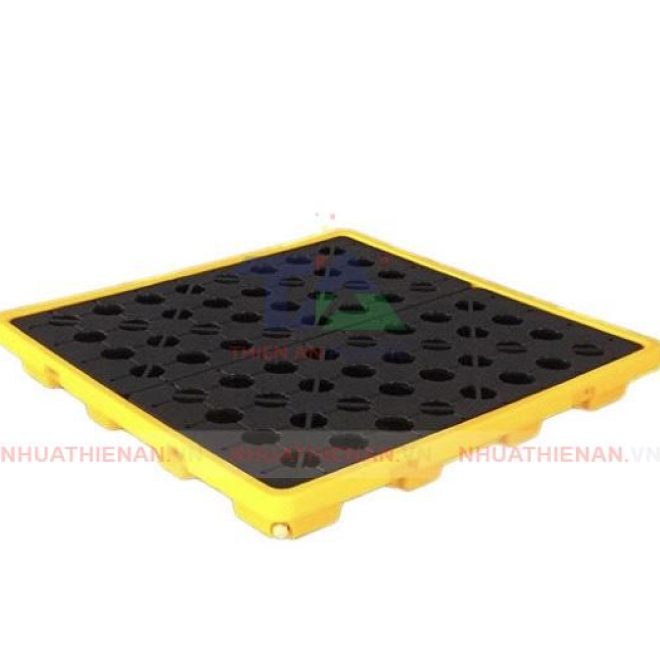 Pallet Nhựa Chống Tràn 4 Phuy Thấp