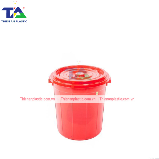 Thùng Nhựa Tròn Có Nắp 25L