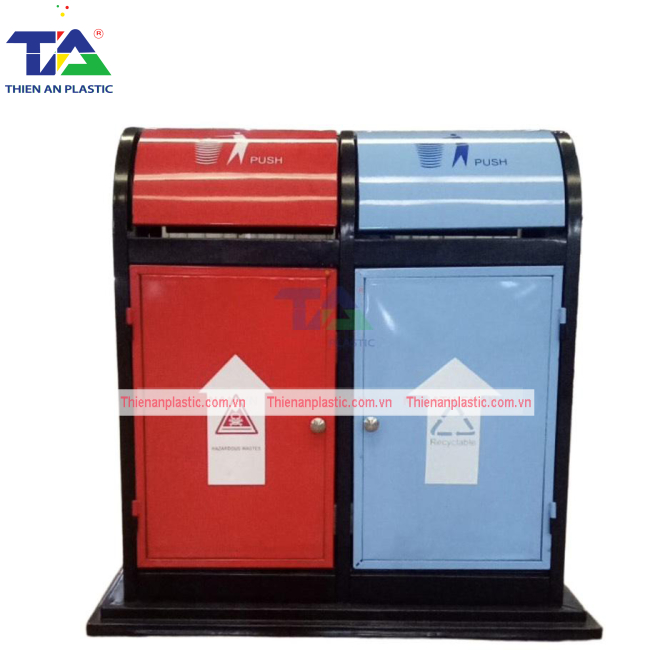 Thùng Rác Ngoài Trời 2 Ngăn