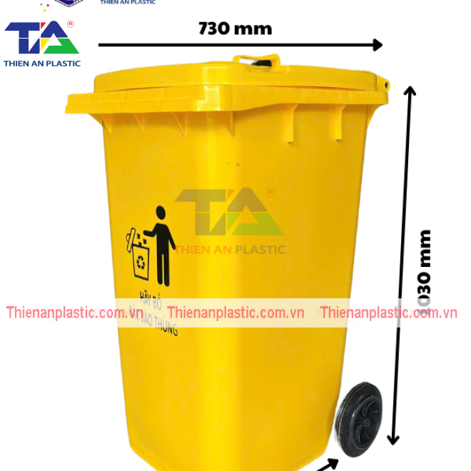 Thùng Rác Nhựa 240 Lít